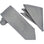 M & R Clothing Stacy Adams solid grey necktie and matching pocket square set for formal occasions