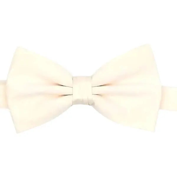 M & R Clothing Stacy Adams solid ivory pre-tied bow tie for formal events and weddings