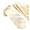 M & R Clothing Stacy Adams ivory tonal striped necktie and matching pocket square set for formal wedding attire
