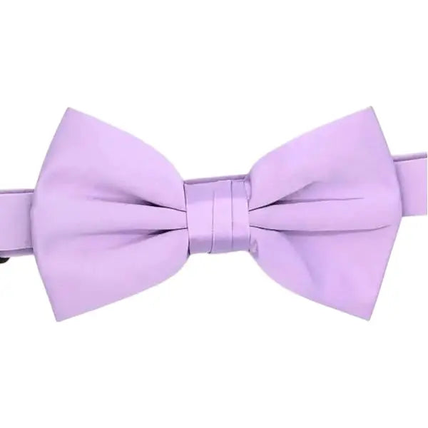 M & R Clothing Stacy Adams pre-tied solid lavender bow tie for formal events and weddings