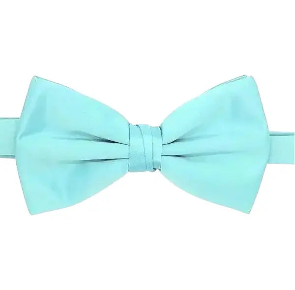 M & R Clothing Stacy Adams pre-tied solid light blue bow tie for formal events and weddings