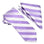 M & R Clothing Stacy Adams lilac tonal striped necktie and matching pocket square set for formal wedding attire