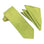 M & R Clothing Stacy Adams solid lime green necktie and matching pocket square set for formal occasions