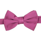 M & R Clothing Stacy Adams solid magenta pre-tied bow tie for formal events