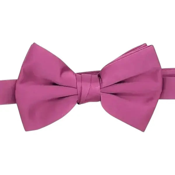 M & R Clothing Stacy Adams solid magenta pre-tied bow tie for formal events
