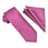 M & R Clothing Stacy Adams solid magenta necktie and matching pocket square set for formal occasions
