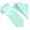 M & R Clothing Stacy Adams solid mint green necktie and matching folded pocket square for formal wear.