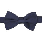 M & R Clothing Stacy Adams solid navy blue pre-tied bow tie for formal suits and tuxedos