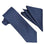 M & R Clothing Stacy Adams navy blue solid necktie and matching pocket square set for formal occasions
