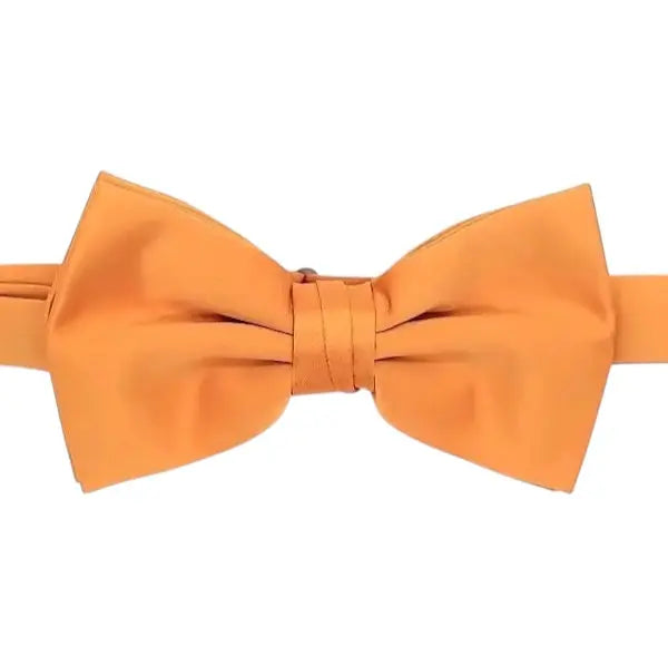 M & R Clothing Stacy Adams pre-tied solid orange bow tie for formal suits and tuxedos