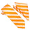 M & R Clothing Stacy Adams orange tonal striped necktie and matching pocket square set for formal wedding attire.
