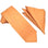 M & R Clothing Stacy Adams solid orange necktie and matching pocket square set for formal occasions