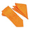 M & R Clothing Stacy Adams solid orange necktie and matching folded pocket square set for formal occasions