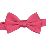 M & R Clothing Stacy Adams pre-tied solid hot pink bow tie for formal events and weddings