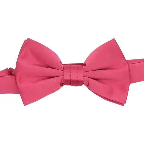 M & R Clothing Stacy Adams pre-tied solid hot pink bow tie for formal events and weddings