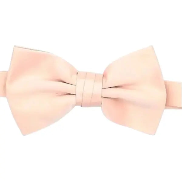 M & R Clothing Stacy Adams pre-tied solid light pink bow tie for formal events and weddings