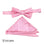 M & R Clothing Stacy Adams pink paisley pre-tied bow tie and matching pocket square set for formal events
