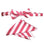 M & R Clothing Stacy Adams pre-tied bow tie and pocket square set in a pink and white diagonal stripe pattern