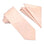 M & R Clothing Stacy Adams light pink solid necktie and matching folded pocket square set for formal occasions