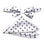 M & R Clothing Stacy Adams white and black polka dot pre-tied bow tie and matching pocket square formal set