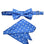 M & R Clothing Stacy Adams powder blue polka dot pre-tied bow tie and matching pocket square formal accessory set