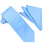 M & R Clothing Stacy Adams powder blue solid necktie and matching pocket square set for formal occasions