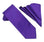 M & R Clothing Stacy Adams solid purple necktie and matching pocket square set for formal events