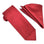 M & R Clothing Stacy Adams solid red necktie and matching pocket square set for formal occasions