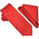 M & R Clothing Stacy Adams solid red necktie and matching pocket square set for formal occasions