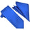 M & R Clothing Stacy Adams royal blue solid necktie and matching pocket square set for formal occasions