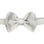 M & R Clothing Stacy Adams solid silver pre-tied bow tie for formal tuxedo or suit attire