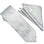 M & R Clothing Stacy Adams silver paisley necktie and matching pocket square set for formal wear.