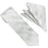 M & R Clothing Stacy Adams silver tonal striped necktie and matching pocket square set for formal wedding attire.