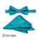 M & R Clothing Stacy Adams teal paisley pre-tied bow tie and matching pocket square set for formal events