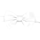 M & R Clothing Stacy Adams solid white pre-tied bow tie for formal tuxedo or suit attire