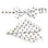 M & R Clothing Stacy Adams white bow tie and pocket square set with black polka dot pattern for formal wear