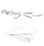M & R Clothing Stacy Adams white pre-tied bow tie and matching pocket square set with a subtle diagonal stripe pattern.