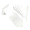 M & R Clothing Stacy Adams solid white necktie and matching pocket square set for formal occasions
