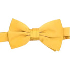 M & R Clothing Stacy Adams solid yellow pre-tied bow tie for formal events and weddings