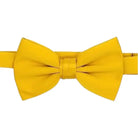 M & R Clothing Stacy Adams solid yellow pre-tied bow tie for formal events and weddings