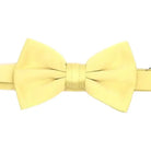 M & R Clothing Stacy Adams pre-tied solid yellow bow tie for formal events and weddings