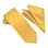 M & R Clothing Stacy Adams solid yellow necktie and matching pocket square set for formal occasions