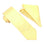 M & R Clothing Stacy Adams solid yellow necktie and matching folded pocket square set for formal occasions
