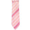M & R Clothing Augustino striped tie and pocket square set in shades of pink and orange with a herringbone texture.