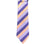 M & R Clothing Augustino striped tie in purple, lavender, and peach woven fabric with a herringbone texture