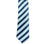M & R Clothing Augustino striped tie and pocket square set in navy and light blue woven viscose polyester blend