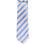 M & R Clothing Augustino striped tie and pocket square set in light blue and peach woven fabric