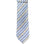 M & R Clothing Augustino striped tie and pocket square set in light blue and gold woven viscose blend fabric