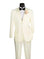 M & R Clothing 2-piece classic white tuxedo with black bow tie and pink lapel flower on a mannequin