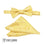 M & R Clothing Stacy Adams yellow paisley pre-tied bow tie and matching pocket square set for formal events